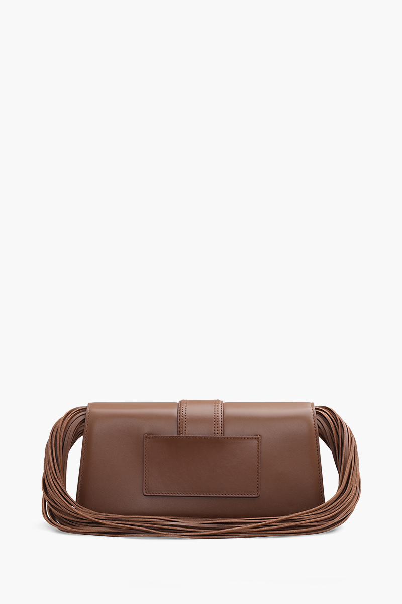 JACQUEMUS Le Bambino Long Ficiu Strand Strap Flap Bag in Brown 1