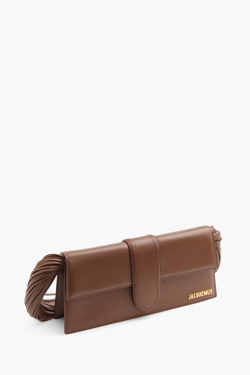 JACQUEMUS Le Bambino Long Ficiu Strand Strap Flap Bag in Brown 2