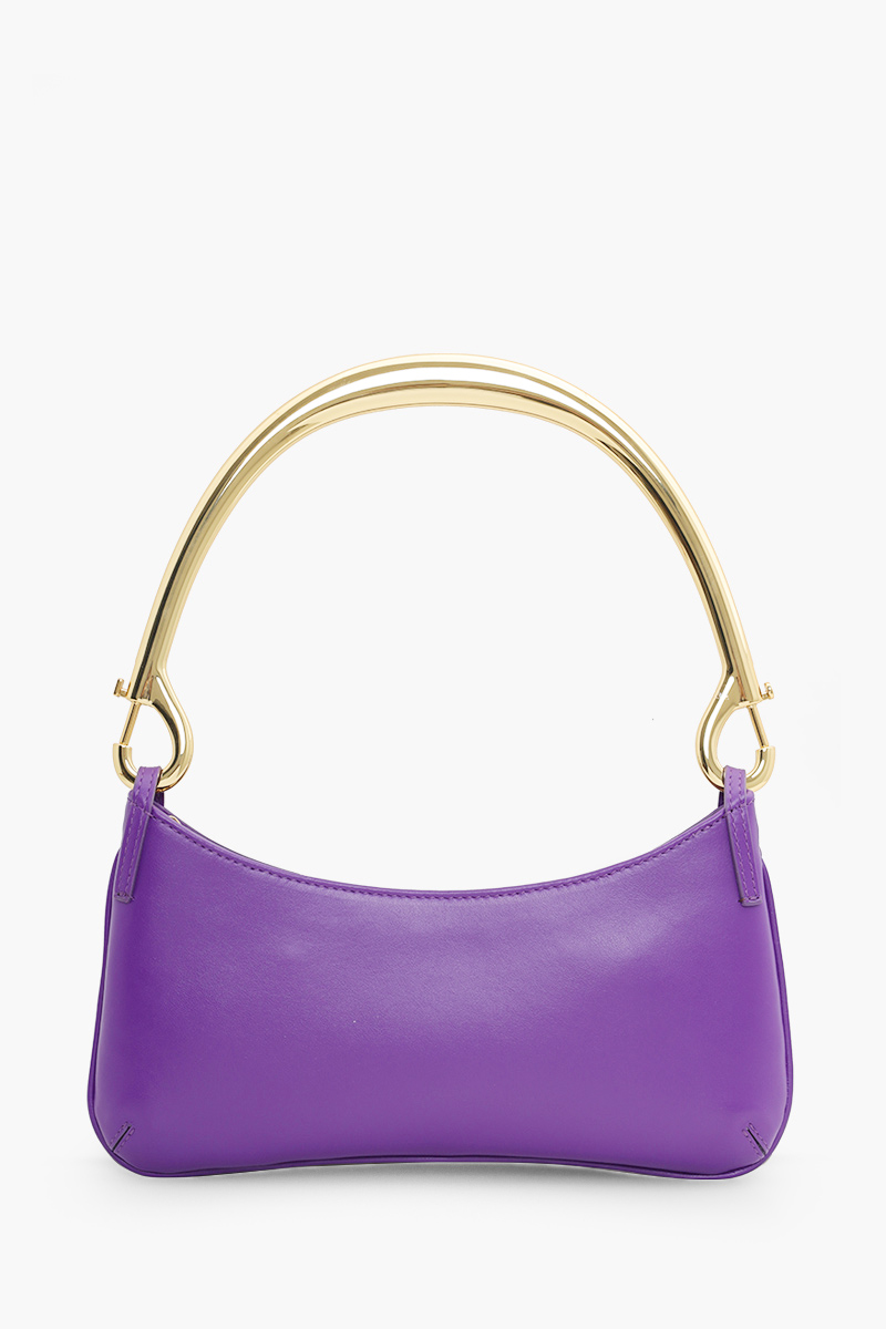 JACQUEMUS Le Bisou Mousqueton Shoulder Bag in Purple with Carabiner Strap 1