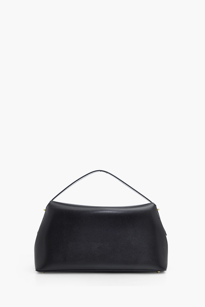 TOTEME T-Lock Top Handle Bag in Black Cow Leather SHW 1
