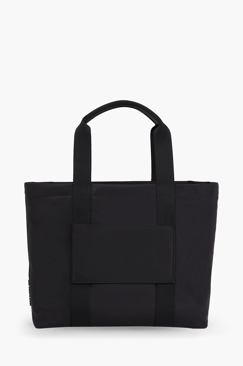 KARL LAGERFELD K/Ikonik 2.0 Large Zip-Top TOte Bag in Black Nylon 1