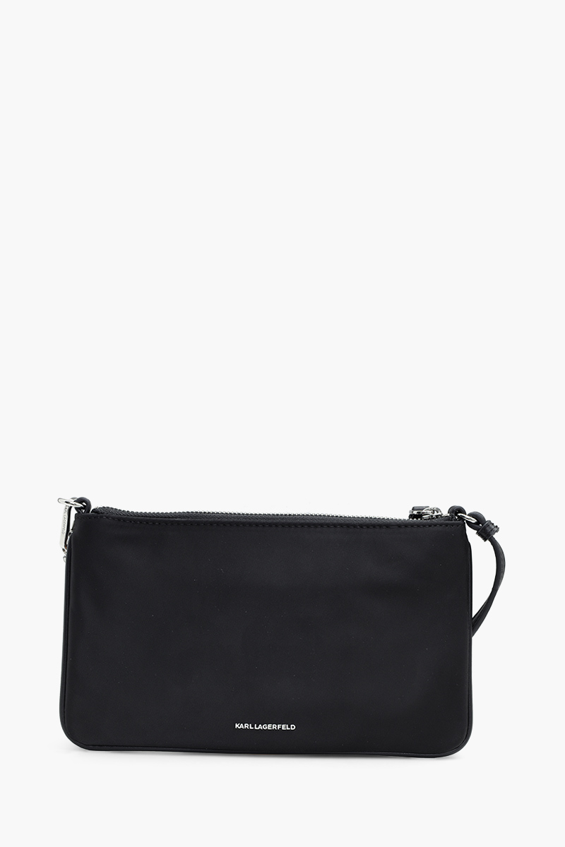 KARL LAGERFELD K/Ikonik 2.0 Choupette Shoulder Pouch in Black Nylon 1