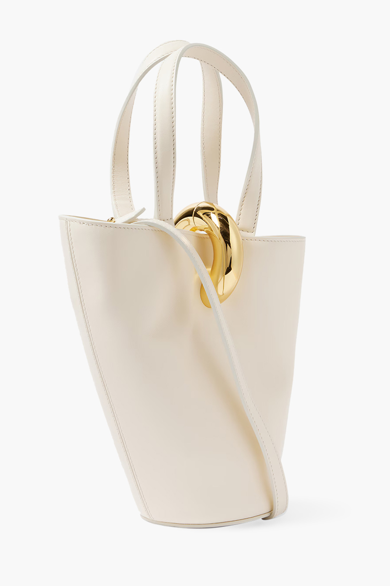 JACQUEMUS Le Petit Bambola Bucket Bag in Light Ivory Smooth Leather 2