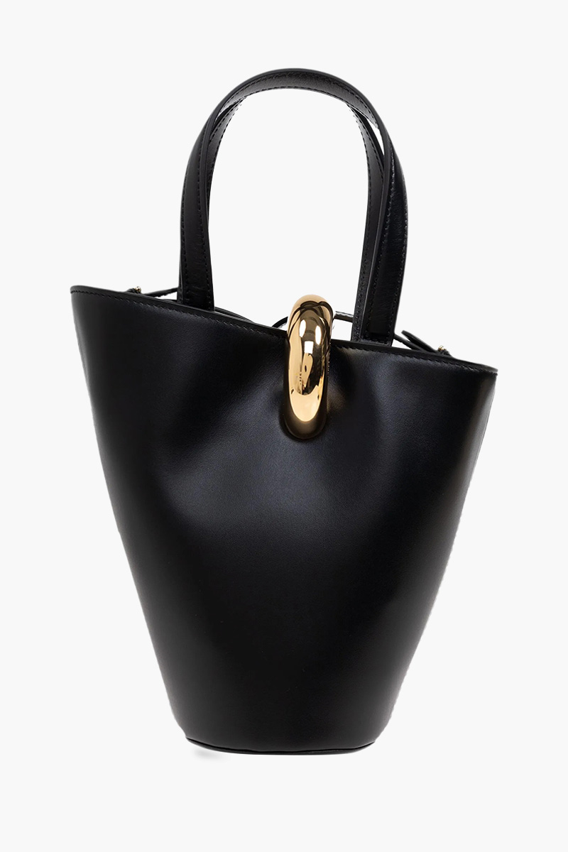JACQUEMUS Le Petit Bambola Bucket Bag in Black Smooth Leather 1