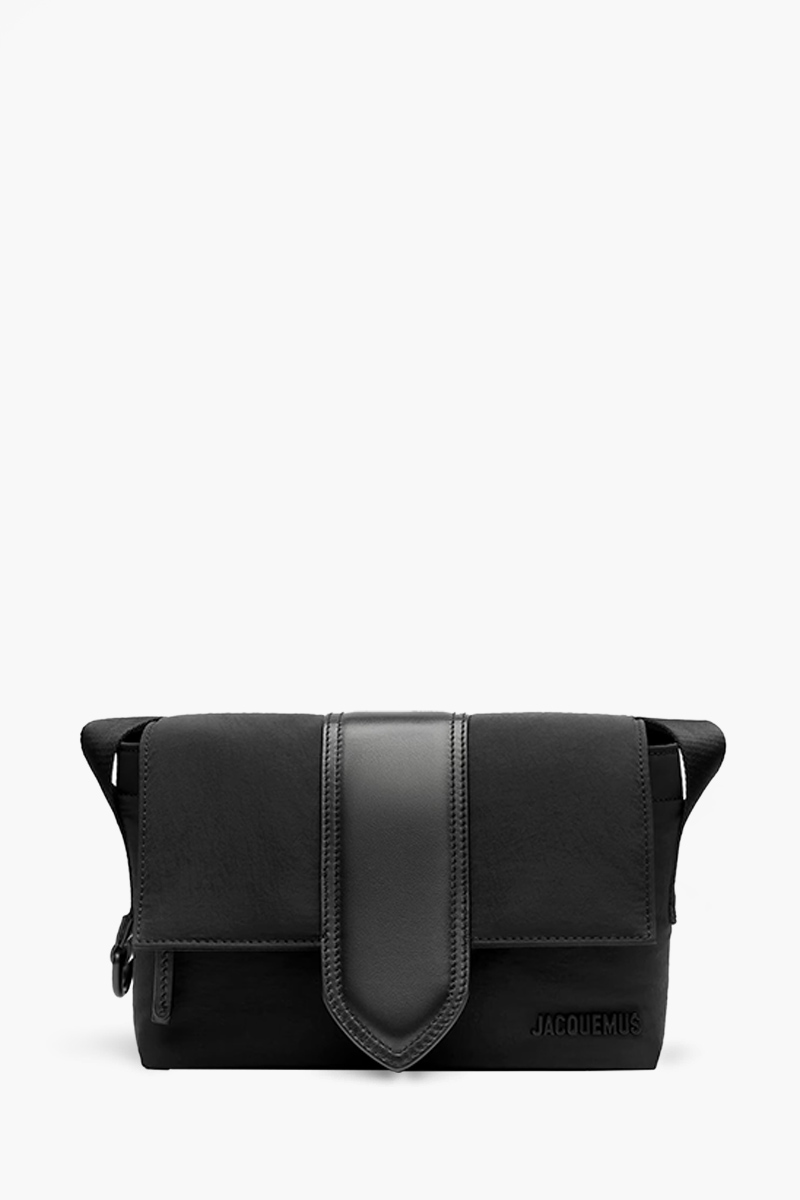 JACQUEMUS The Small Bambino Messenger Bag in Black Nylon 0