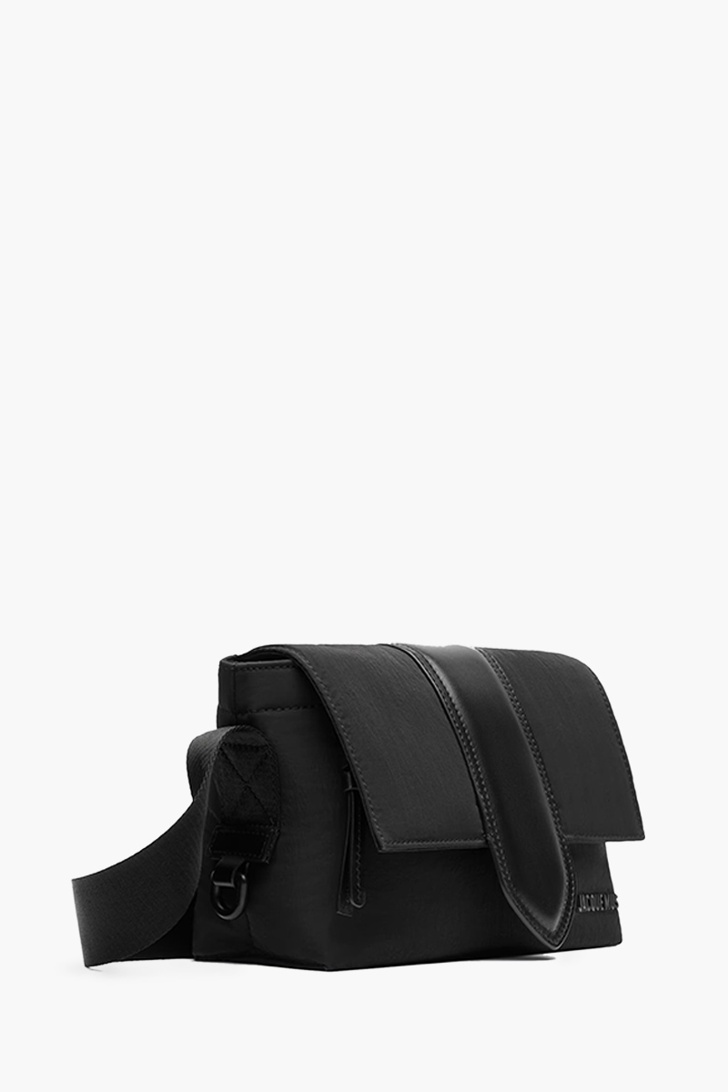 JACQUEMUS The Small Bambino Messenger Bag in Black Nylon 2
