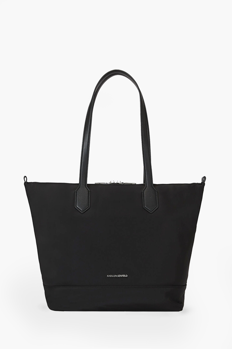 KARL LAGERFELD K/Signature Medium Tote Bag in Black Nylon 1