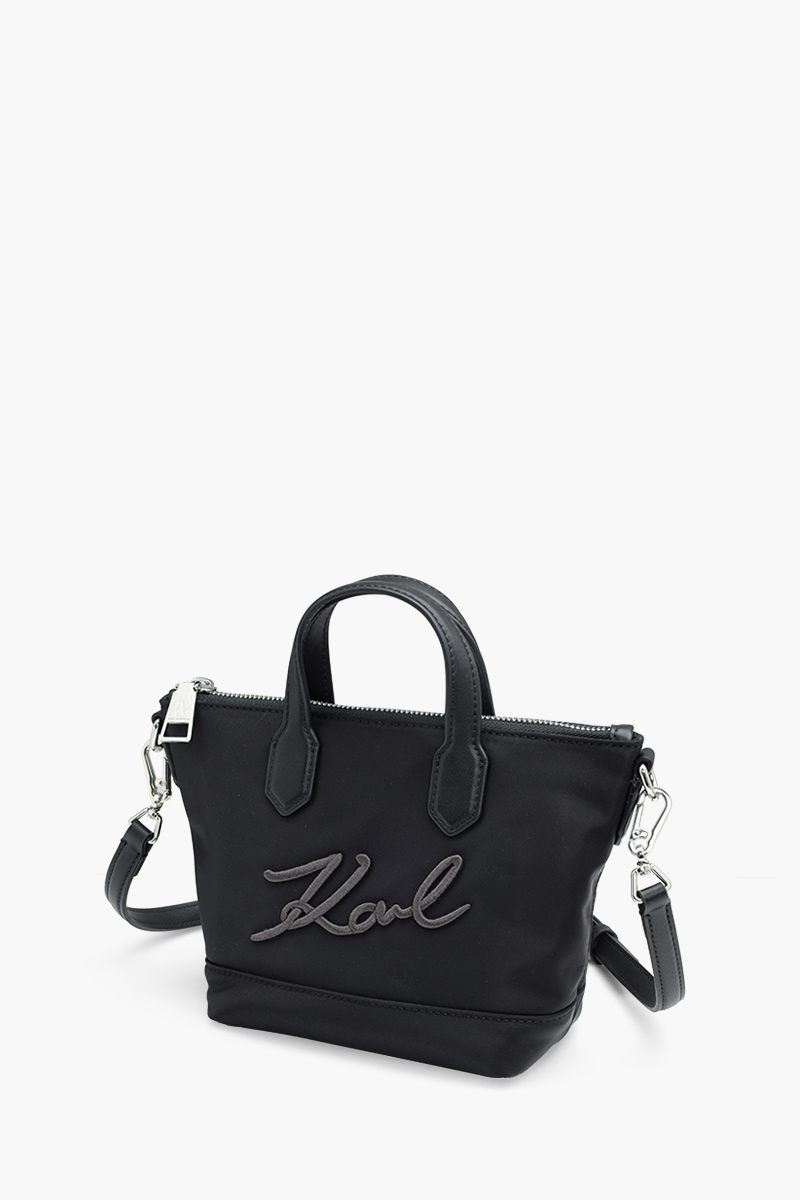 KARL LAGERFELD K/Signature Small Tote Bag in Black Nylon 2