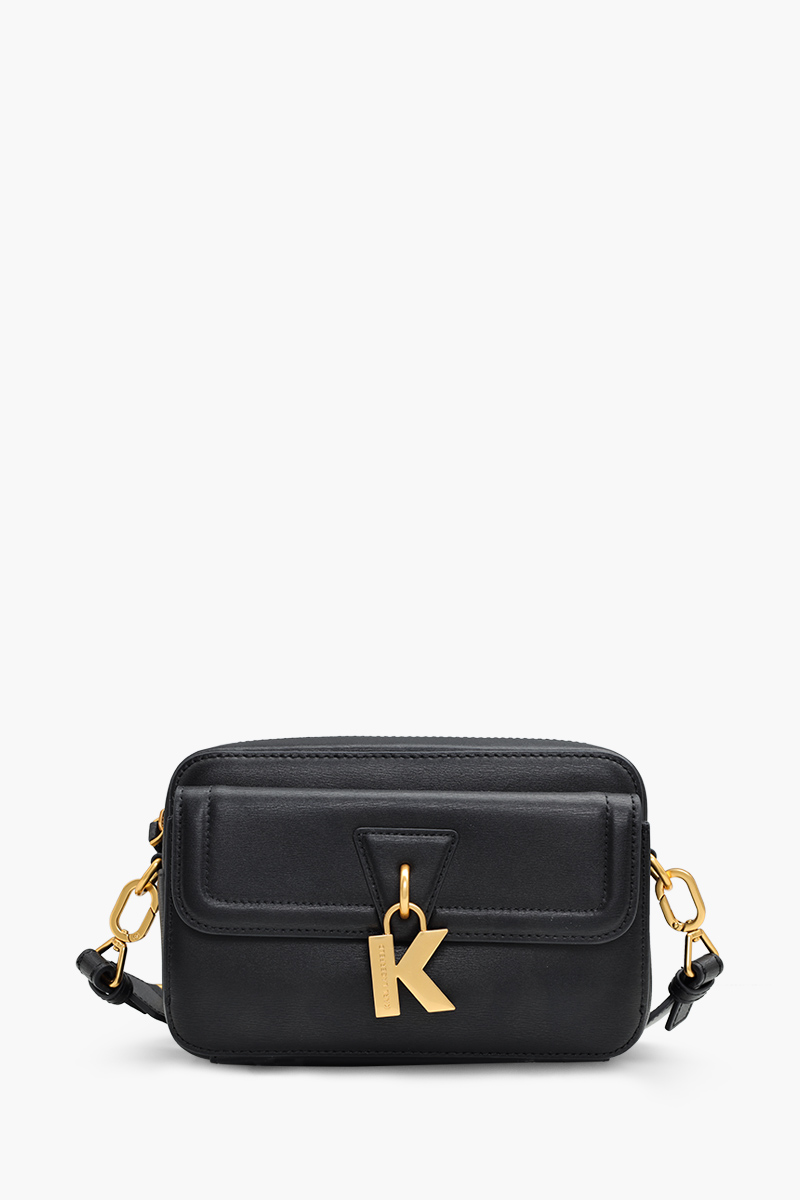 KARL LAGERFELD K/Lock Camera Bag in Black Leather 0