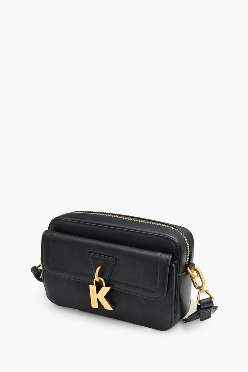 KARL LAGERFELD K/Lock Camera Bag in Black Leather 2