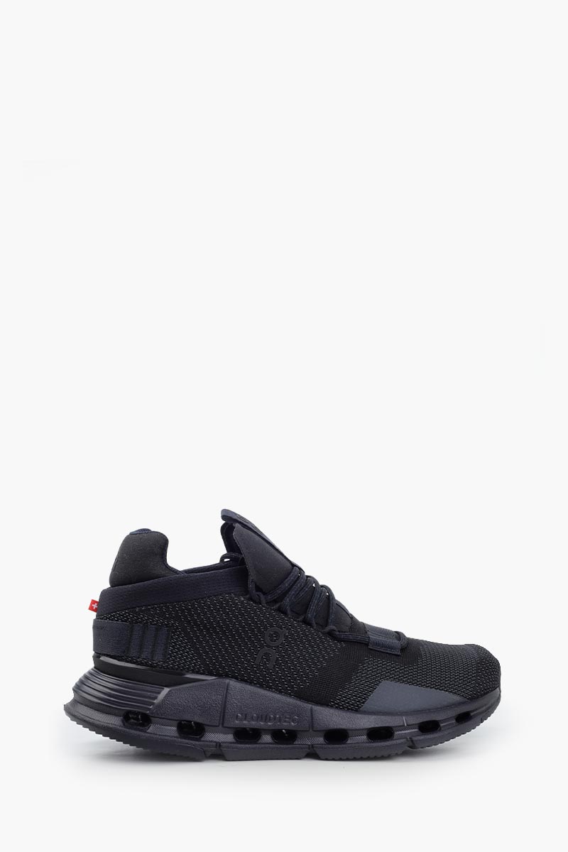 ON Women Cloudnova Running Sneakers in Black/Eclipse 0