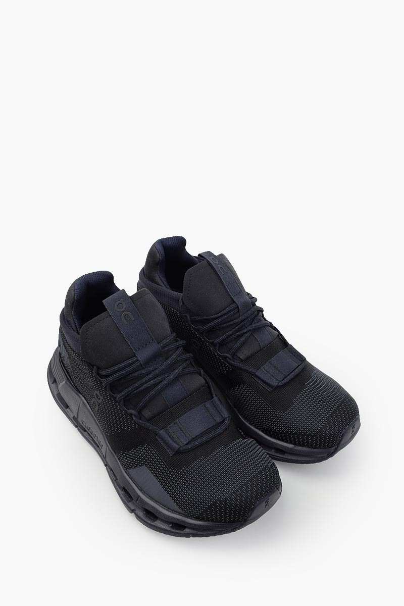 ON Women Cloudnova Running Sneakers in Black/Eclipse 2