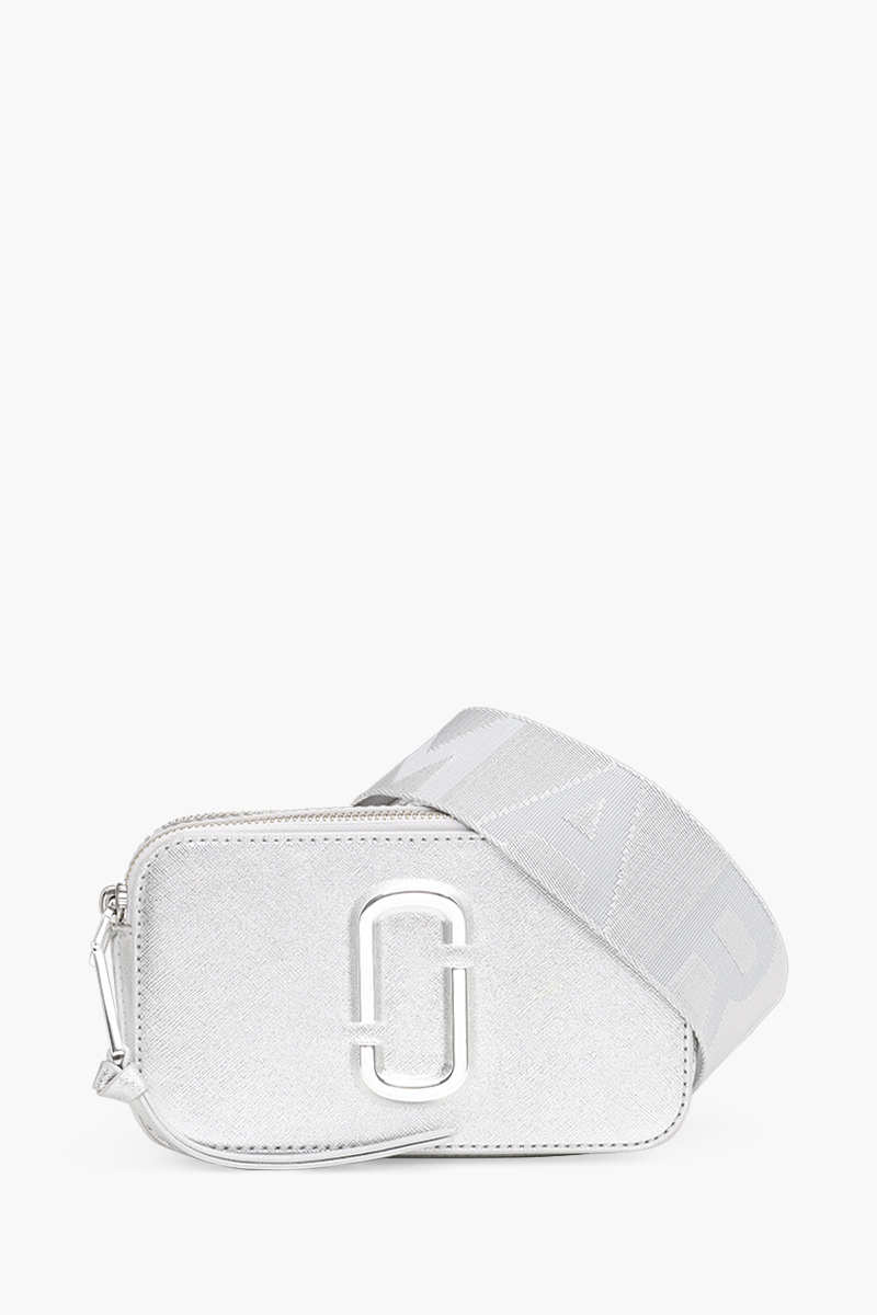 MARC JACOBS Small The Metallic Snapshot DTM Camera Bag in Silver 0