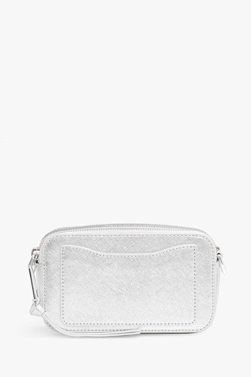 MARC JACOBS Small The Metallic Snapshot DTM Camera Bag in Silver 1