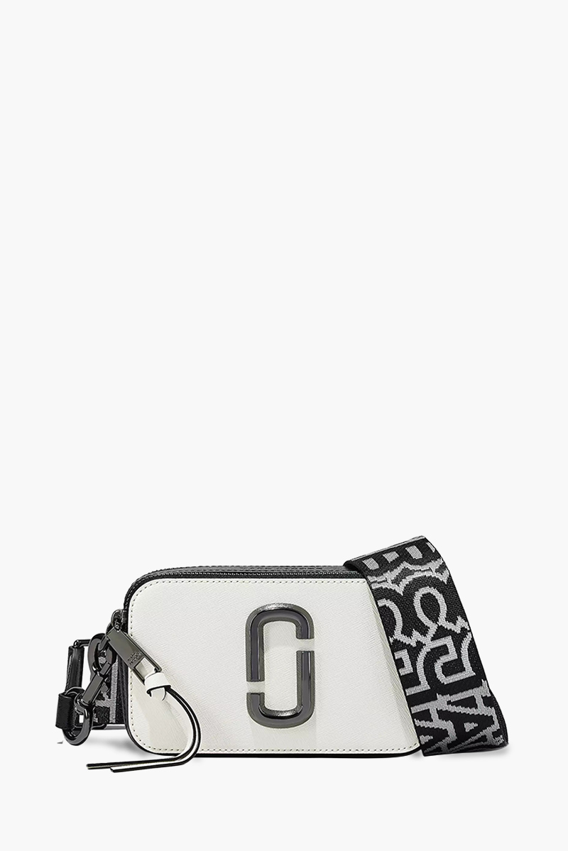 MARC JACOBS Small The Bi-Color Snapshot Camera Bag in Black/White 0