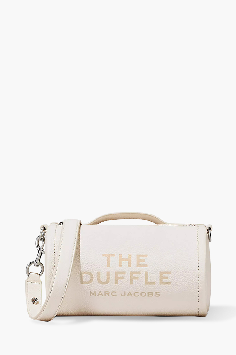 MARC JACOBS The Duffle Bag in Cotton/Silver Leather 0