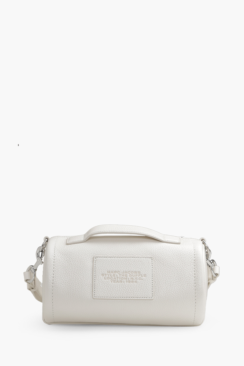 MARC JACOBS The Duffle Bag in Cotton/Silver Leather 1