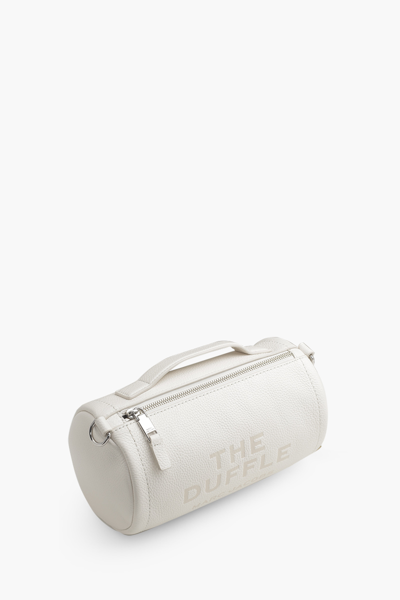 MARC JACOBS The Duffle Bag in Cotton/Silver Leather 2