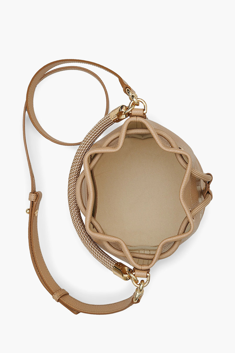 MARC JACOBS Mini The Bucket Bag in Camel Leather 3