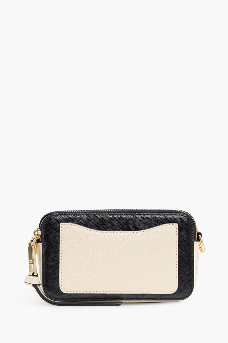 MARC JACOBS Small The Snapshot Camera Bag in Cloud White Multi with Logo Webbing Straps 1