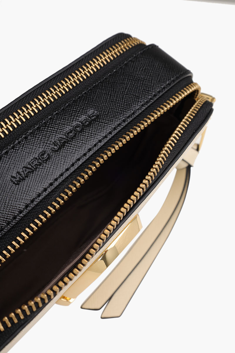 MARC JACOBS Small The Snapshot Camera Bag in Cloud White Multi with Logo Webbing Straps 3