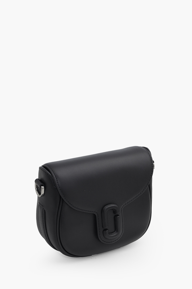 MARC JACOBS Small J Marc Saddle Shoulder Bag in Black Leather 2