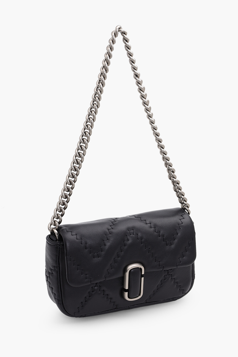 MARC JACOBS Mini The J Marc Shoulder Bag in Black SHW Quilted Leather 2