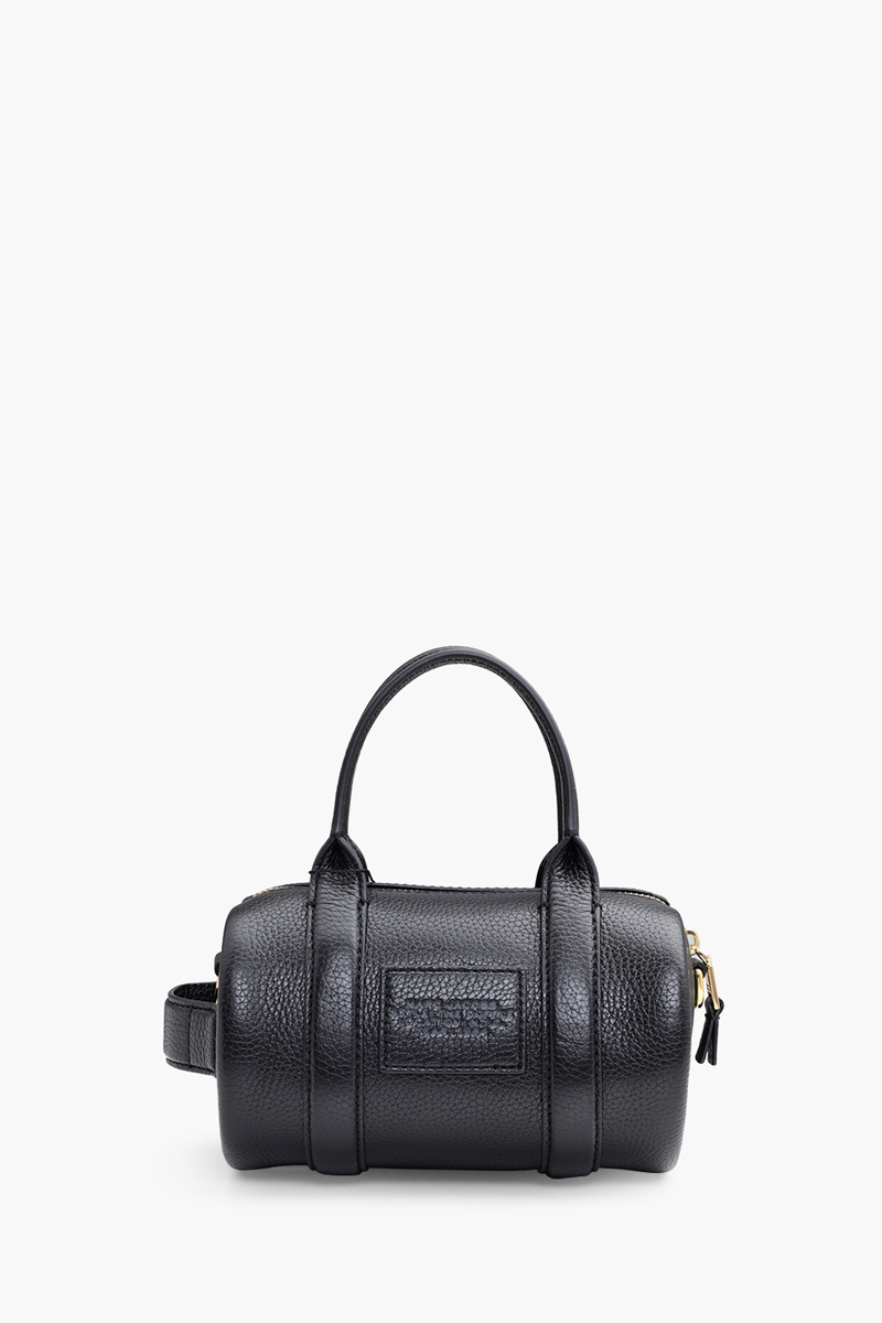 MARC JACOBS Mini Duffle Top Handle Shoulder Bag in Black Leather 1