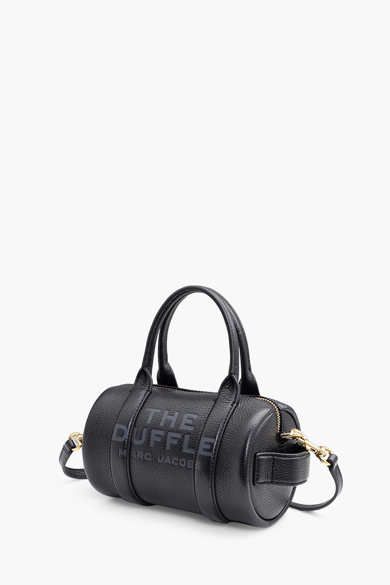 MARC JACOBS Mini Duffle Top Handle Shoulder Bag in Black Leather 2