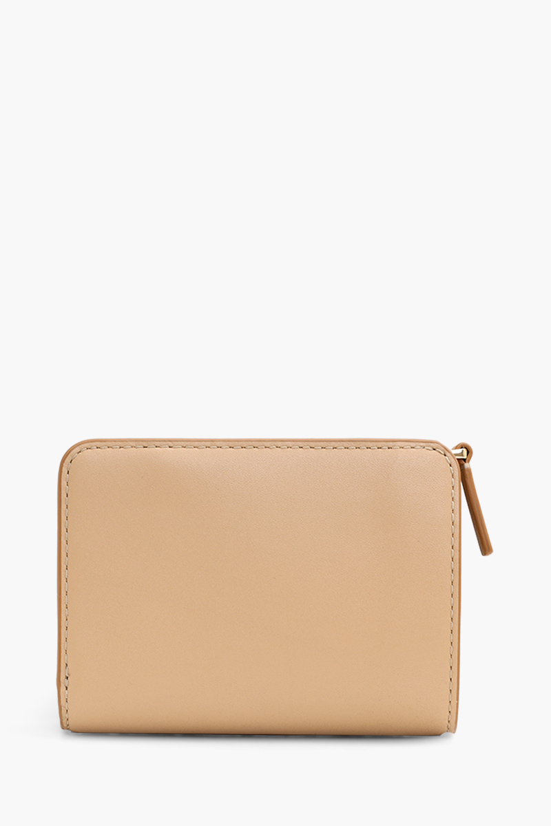 MARC JACOBS Mini J Marc Compact Wallet in Camel Smooth Leather 1