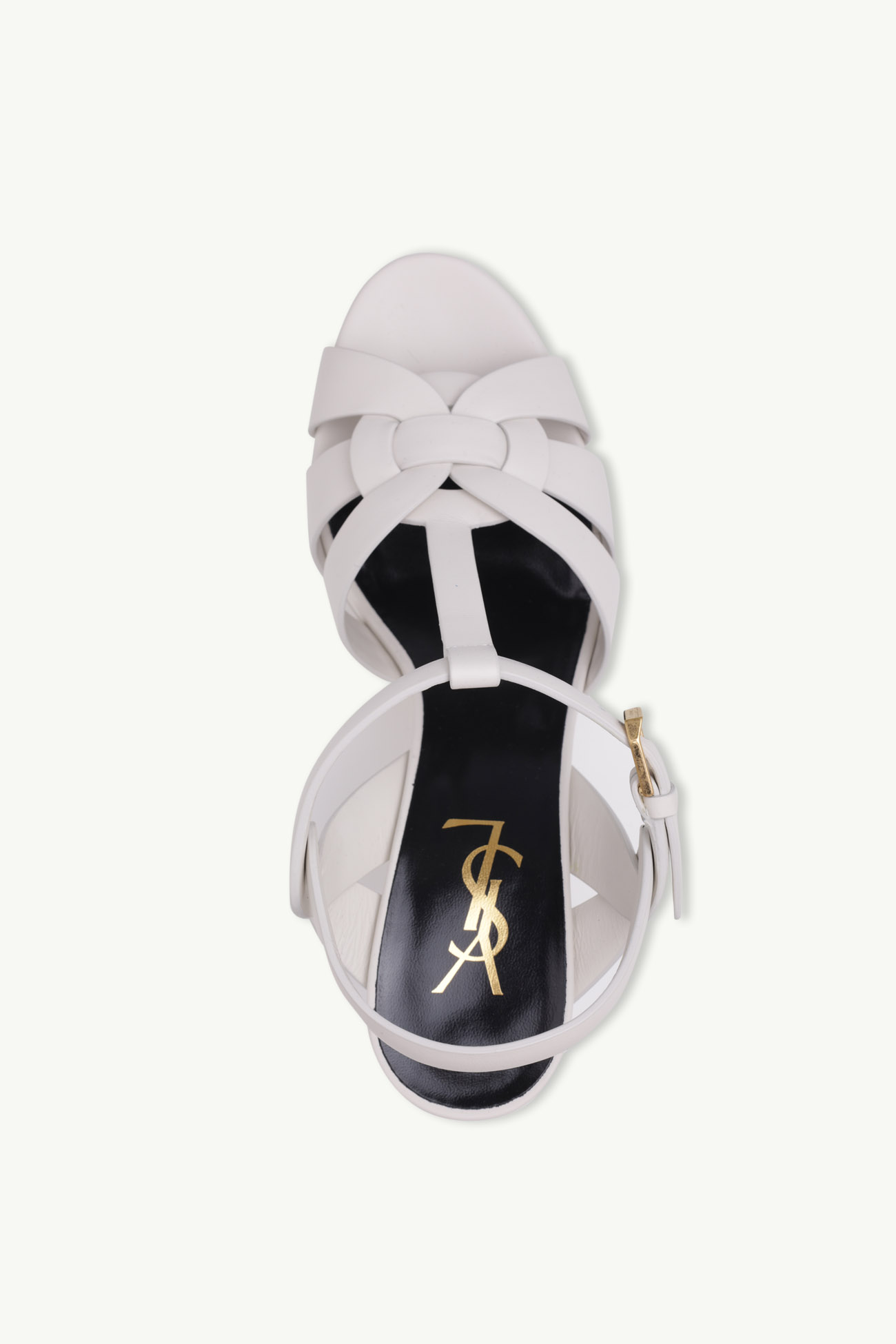 SAINT LAURENT Tribute 10cm in White Calf 3