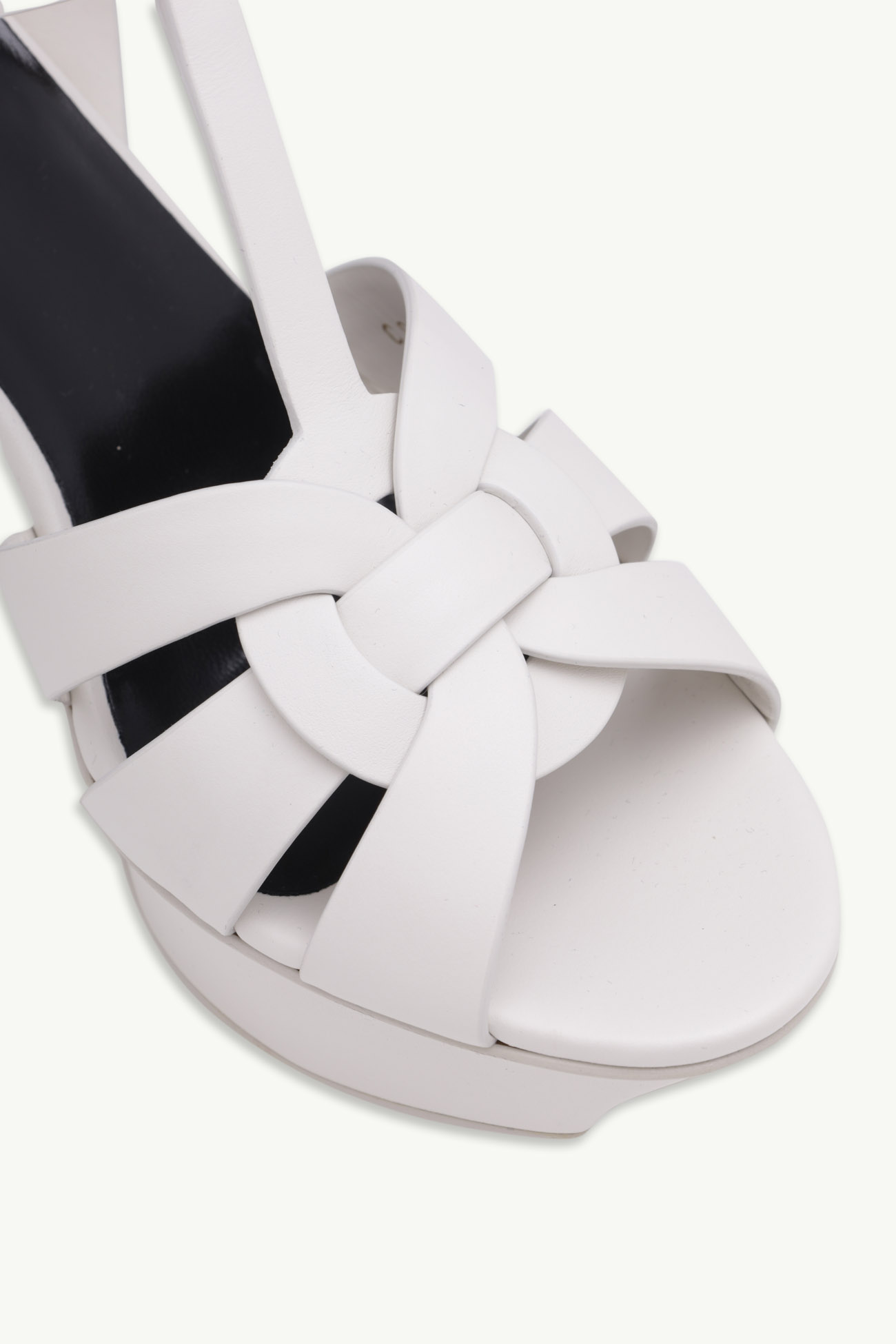 SAINT LAURENT Tribute 10cm in White Calf 4