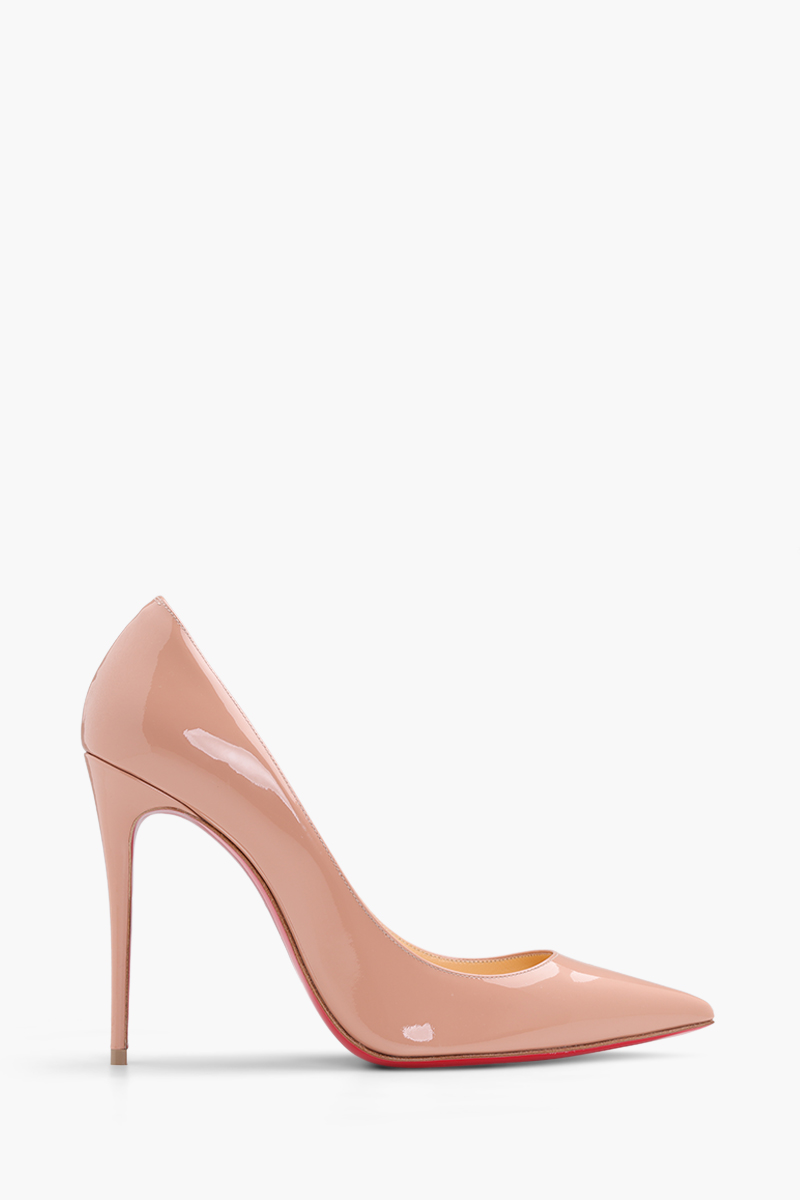 CHRISTIAN LOUBOUTIN Kate Pumps 100mm in Nude Patent 0