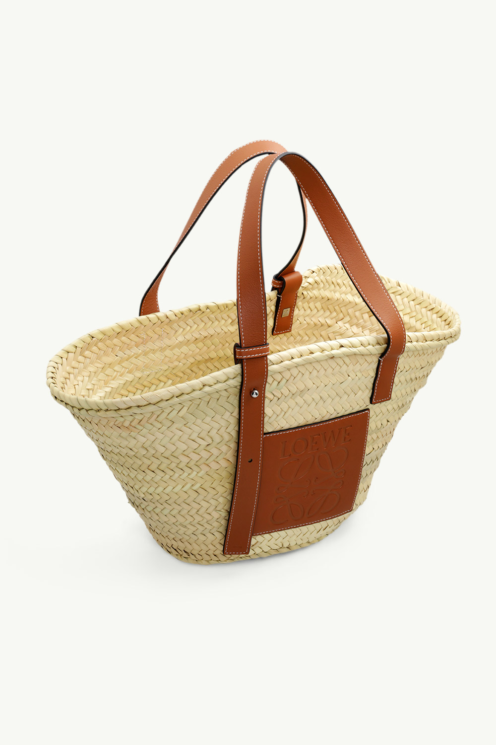 LOEWE Medium Basket Top Handle Bag in Natural/Tan 2
