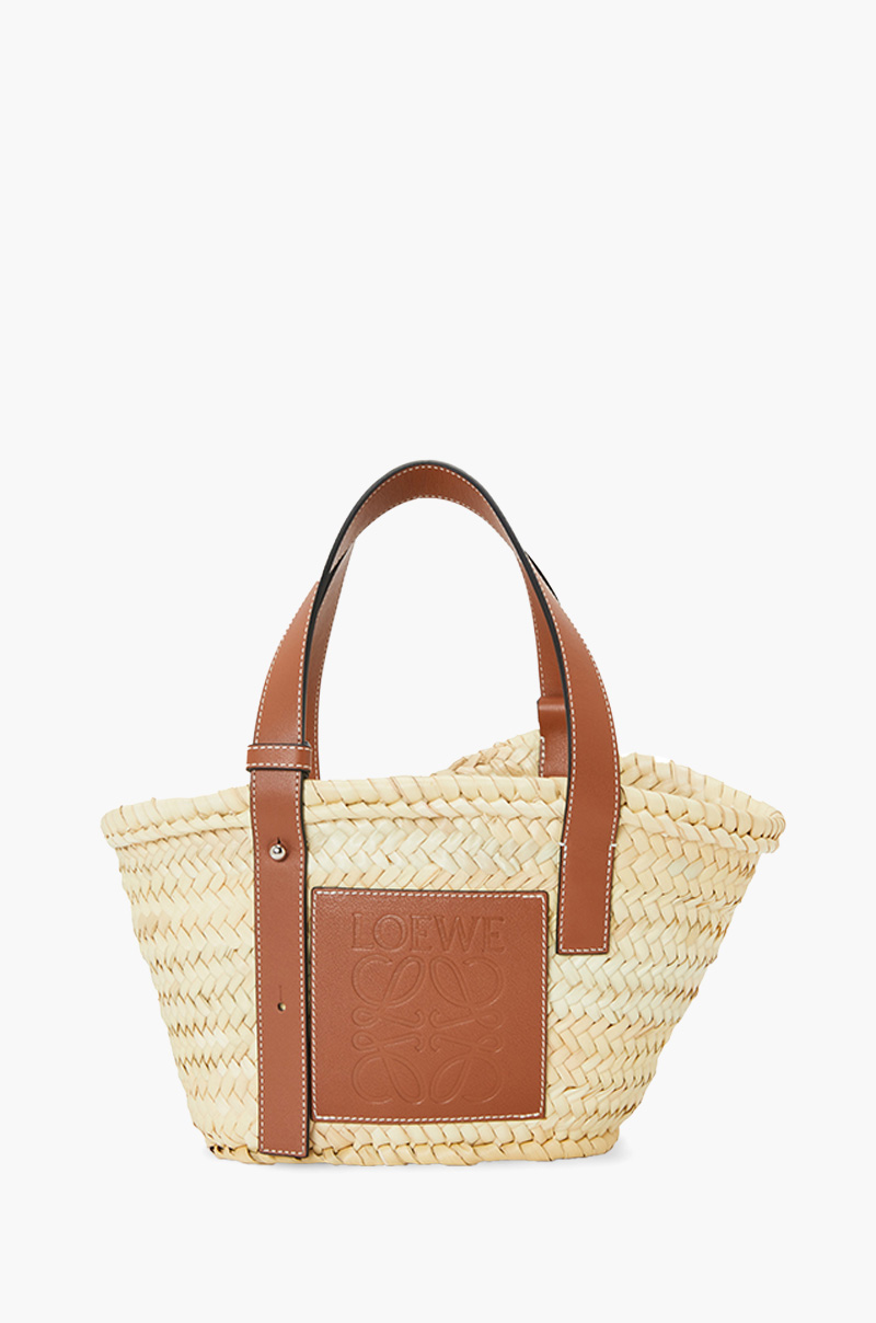 LOEWE Small Basket Top Handle Bag in Natural/Tan 0