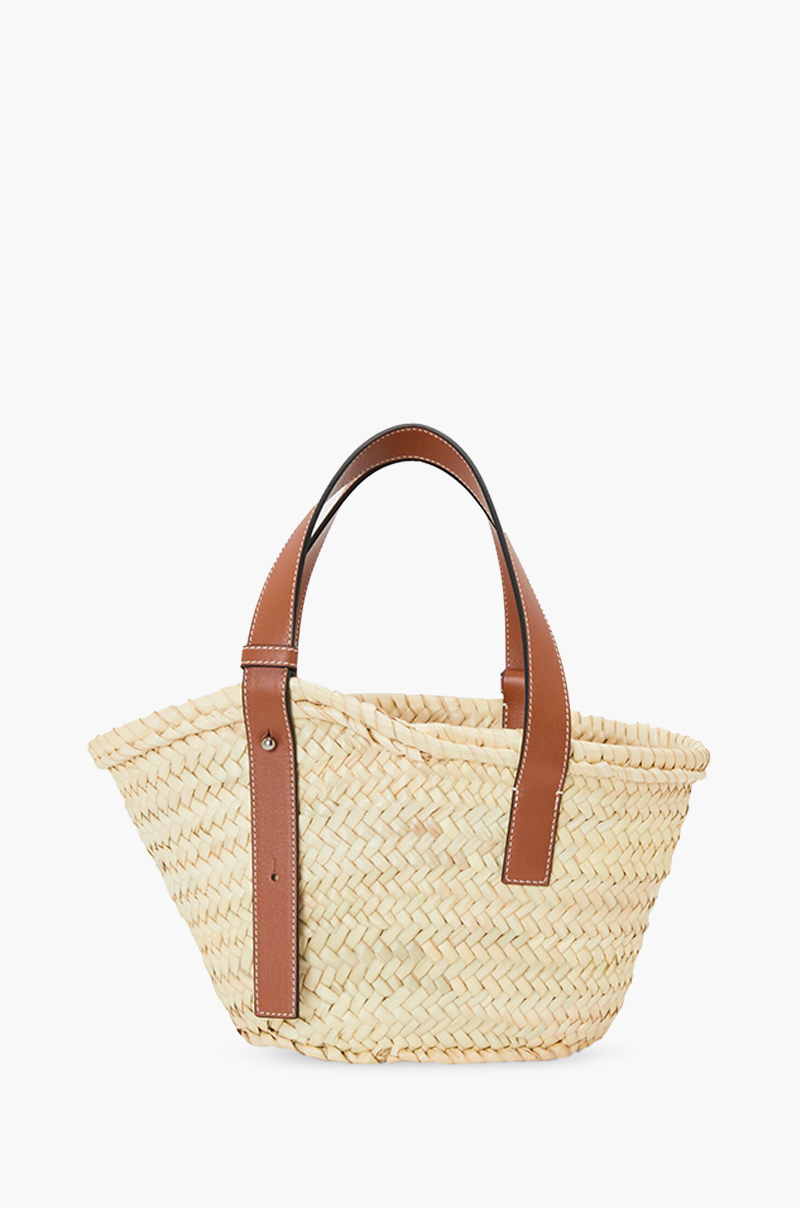 LOEWE Small Basket Top Handle Bag in Natural/Tan 1