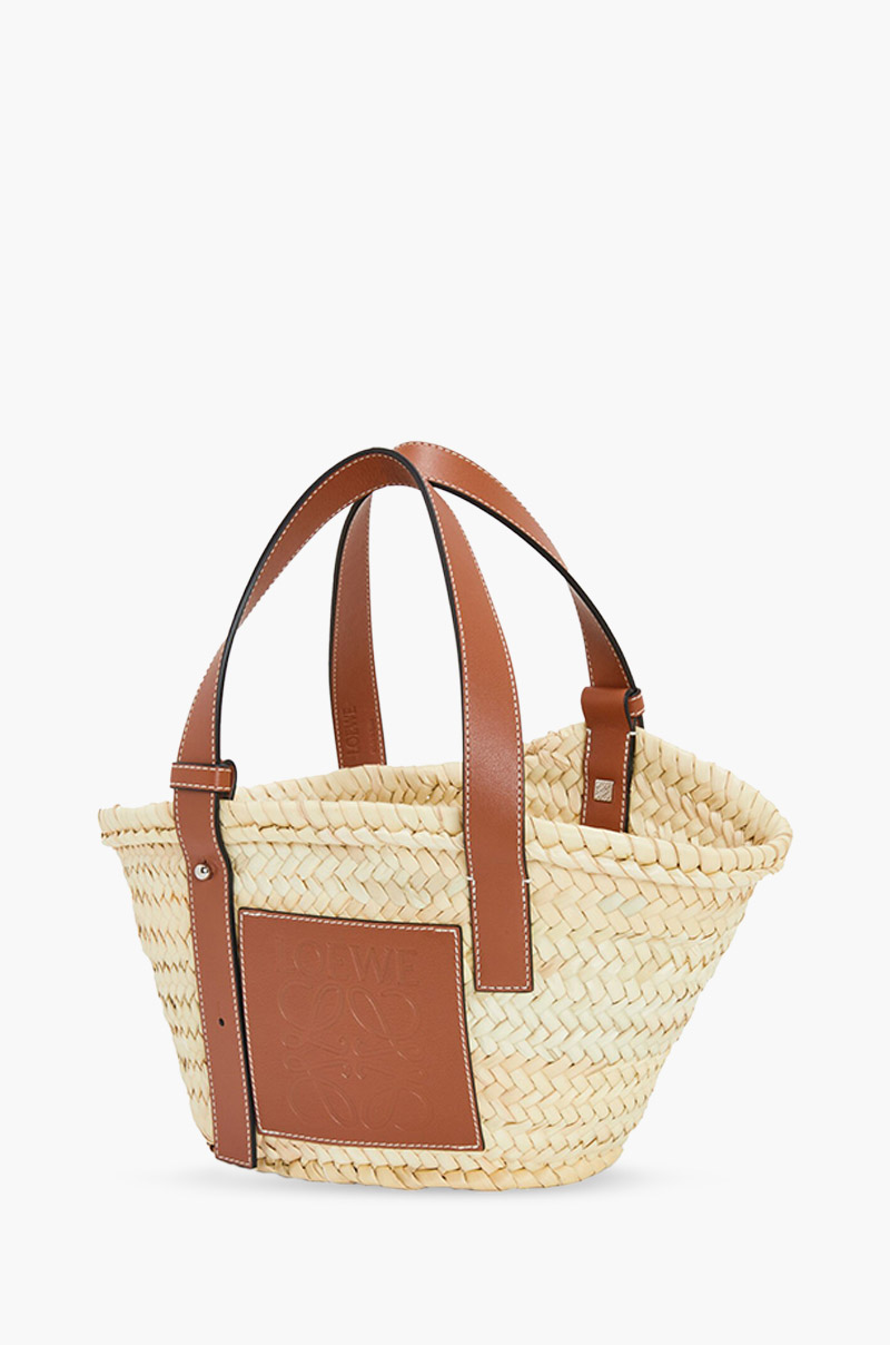 LOEWE Small Basket Top Handle Bag in Natural/Tan 2