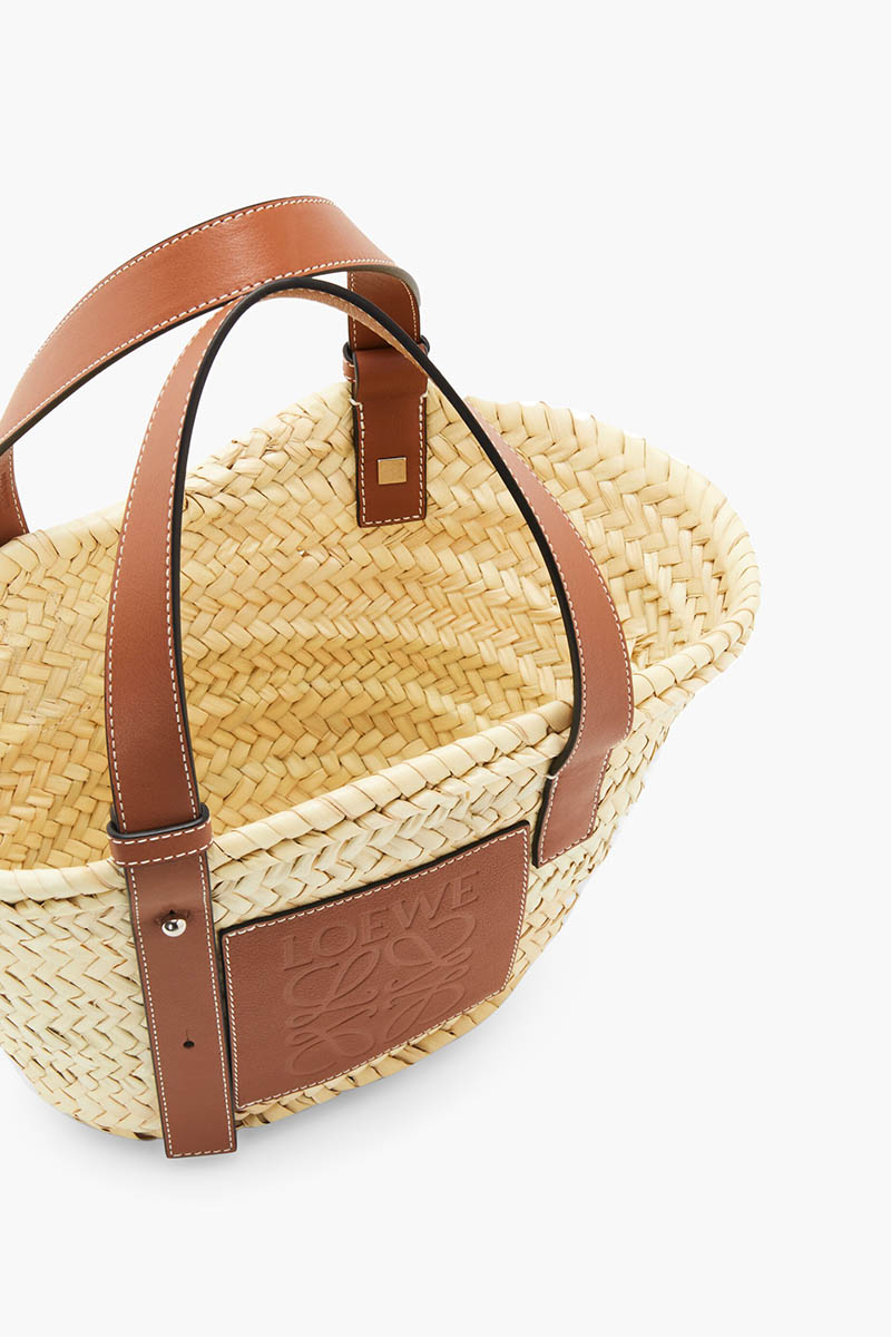 LOEWE Small Basket Top Handle Bag in Natural/Tan 3