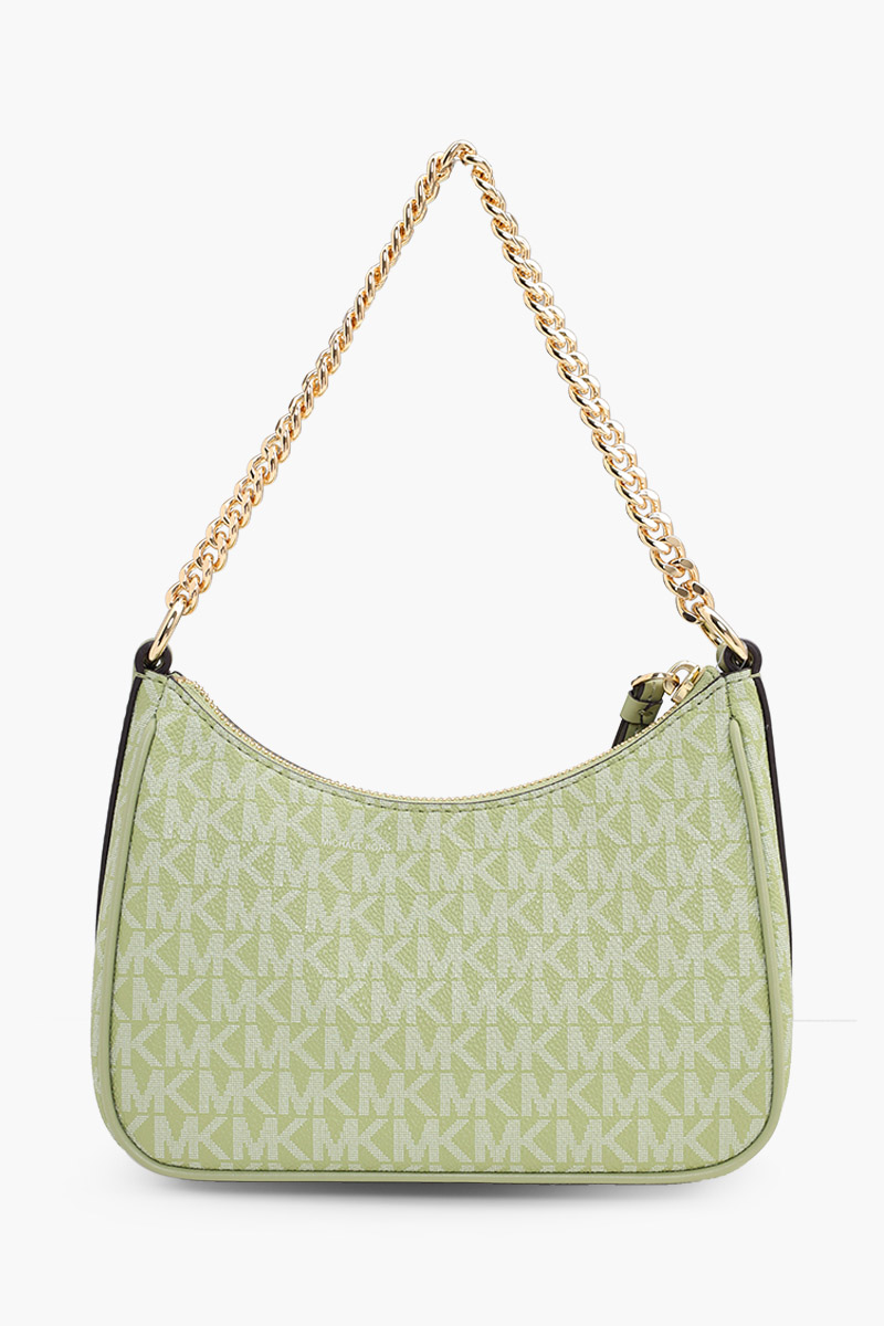 MICHAEL KORS Small Jet Set Charm Shoulder Bag in Light Sage Coated Canvas 1