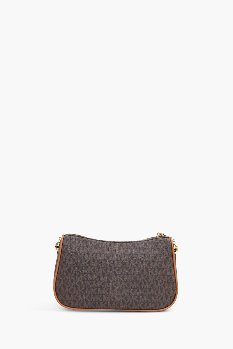 MICHAEL KORS Medium Jet Set Signature Logo Crossbody Bag in Brown/Acorn with Case For Apple Airpods Pro 1