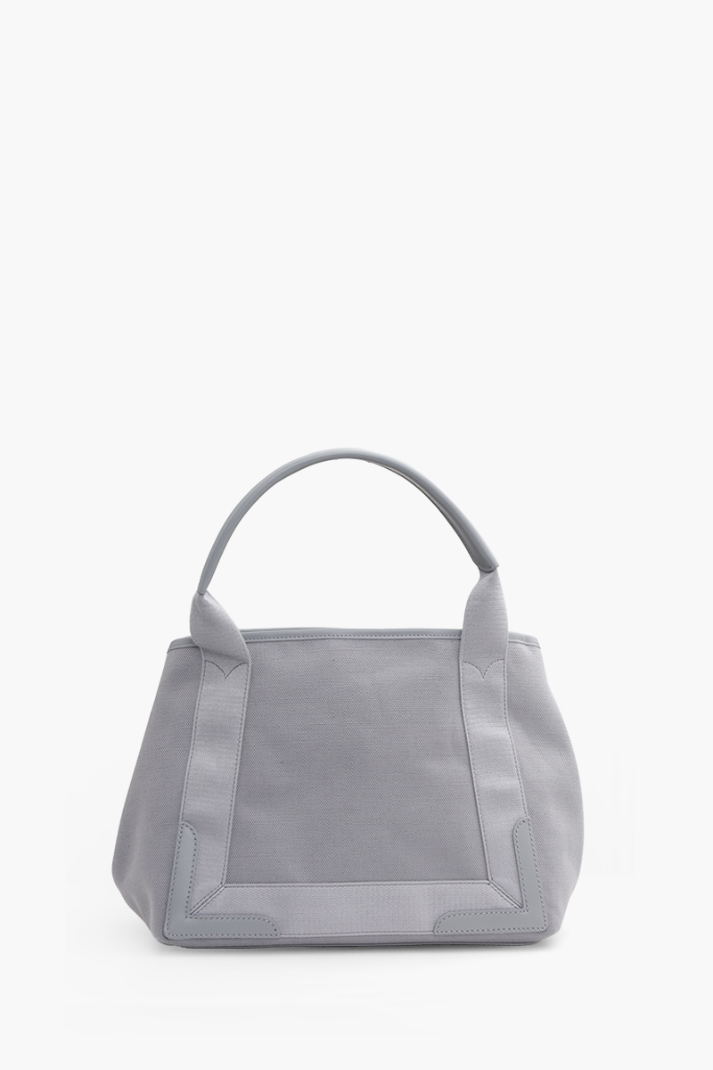 BALENCIAGA Navy Cabas S Tote in All Grey with Logo 1