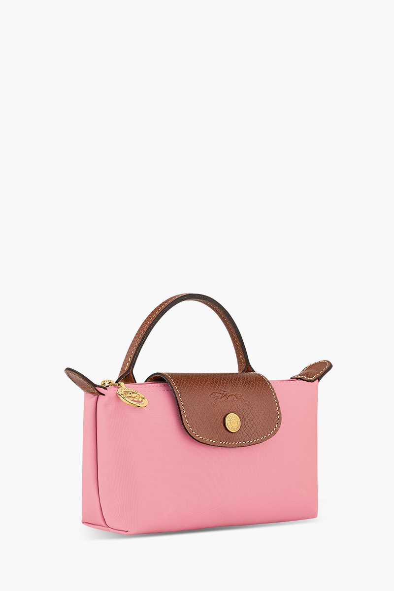 LONGCHAMP Le Pliage Original Pouch in Marshmallow Recycled Canvas with Handle 2