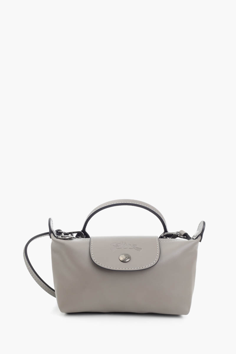 LONGCHAMP Le Pliage Extra XS Pouch in Turtledove Cowhide Leather  0