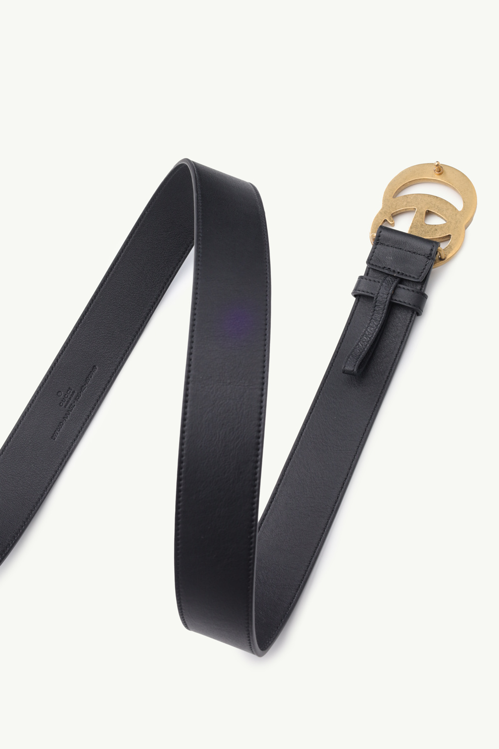 GUCCI Men Double G Belt 4cm in Black Leather GHW 3