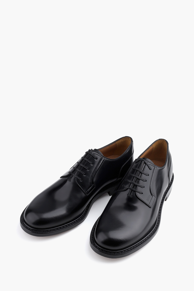 CHRISTIAN DIOR Evidence Derby Shoes in Black Brushed Calfskin 1