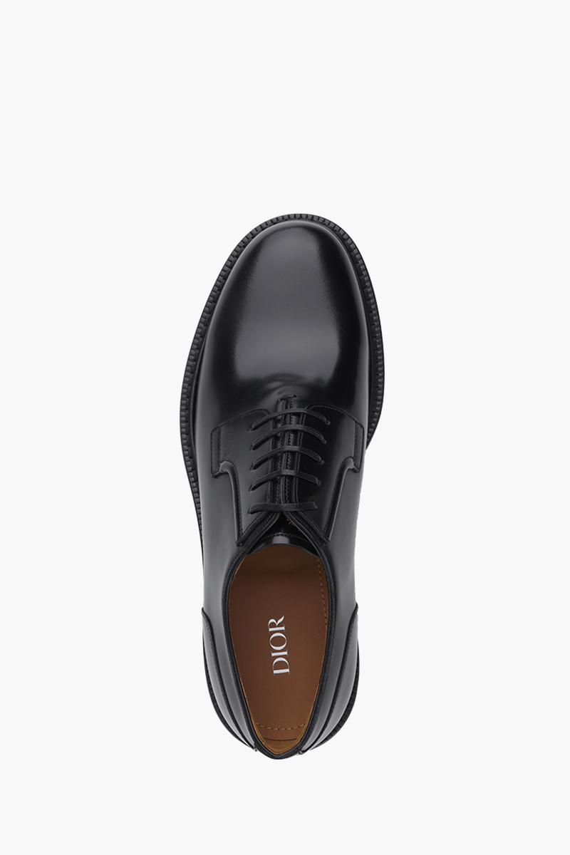 CHRISTIAN DIOR Evidence Derby Shoes in Black Brushed Calfskin 3