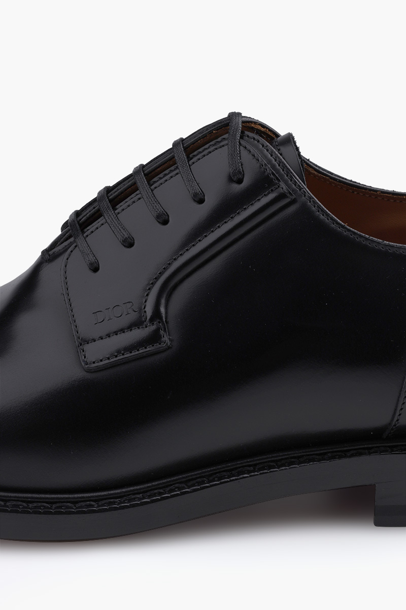 CHRISTIAN DIOR Evidence Derby Shoes in Black Brushed Calfskin 4