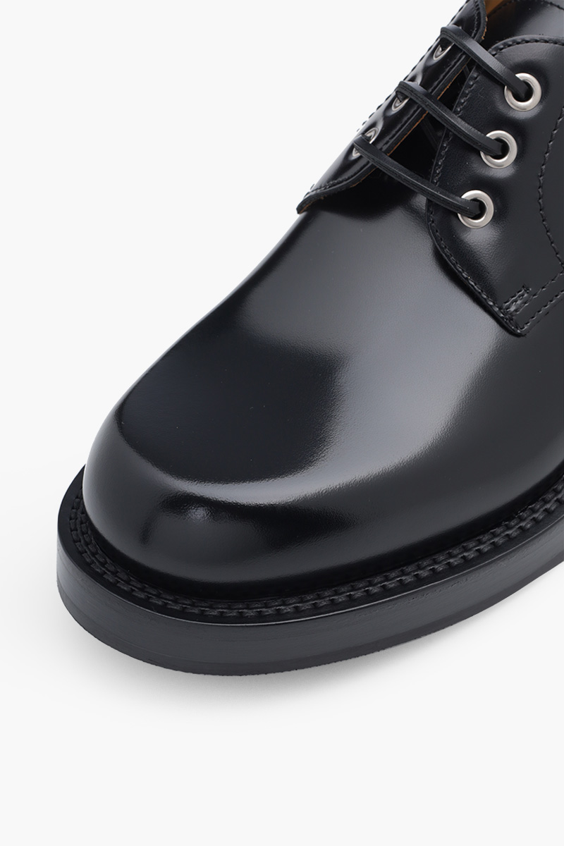 CHRISTIAN DIOR Carlo Derby Shoes in Black Polished Calfskin 4