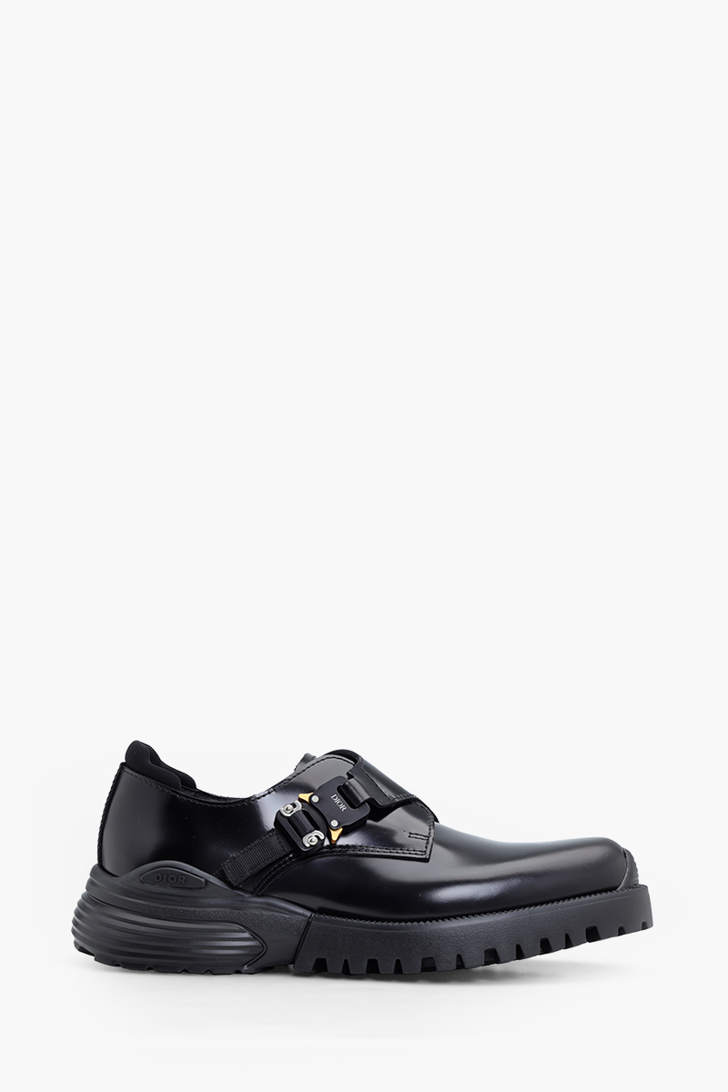 DIOR HOMME Dior Combat Monk Derby Shoes in Black Polished Calfskin 0