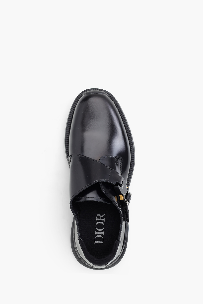 DIOR HOMME Dior Combat Monk Derby Shoes in Black Polished Calfskin 3